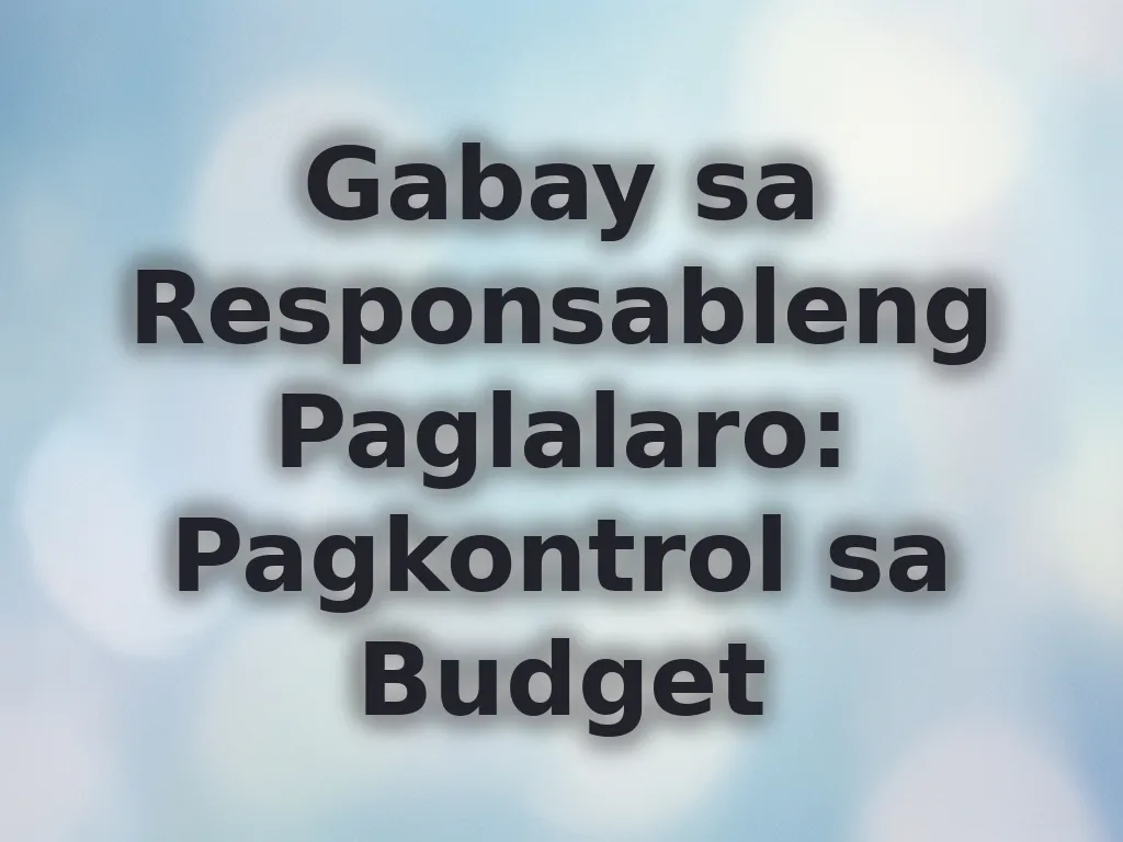Tips sa budget